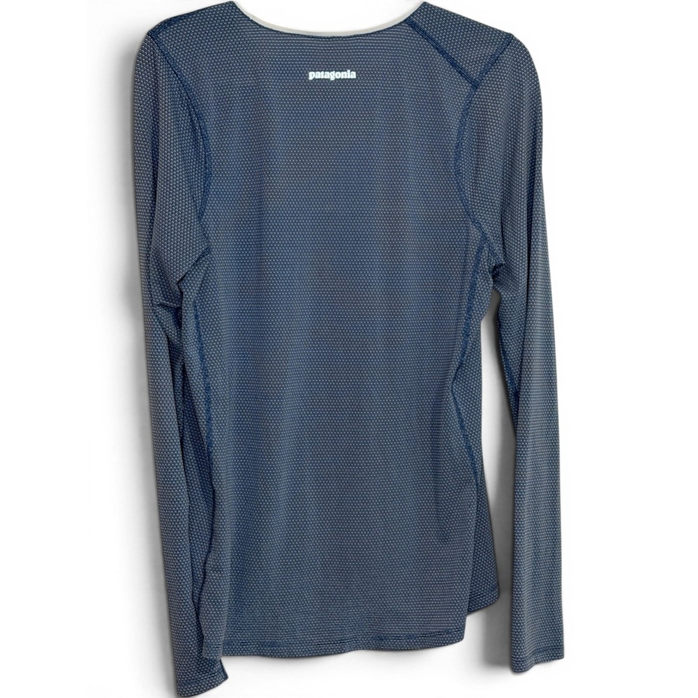 Patagonia Capilene Long Sleeve Performance Shirt Blue Patterned Womens Large - Picture 2 of 6